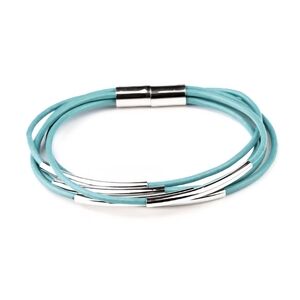 Paparazzi Turquoise Multi-Strand Leather and Silver-Tone Power Cord  Bracelet